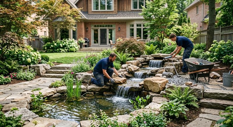 Garden Fountain Installation in Honolulu, HI